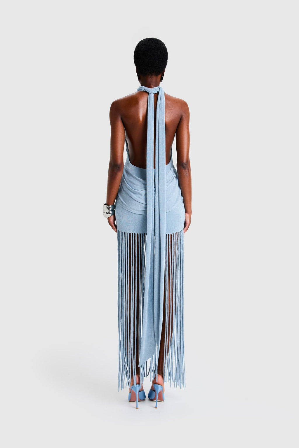 Nova Halter Tie Back Maxi-Length Dress