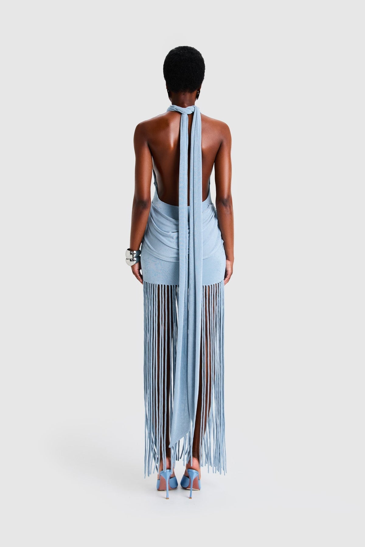 Nova Halter Tie Back Maxi-Length Dress