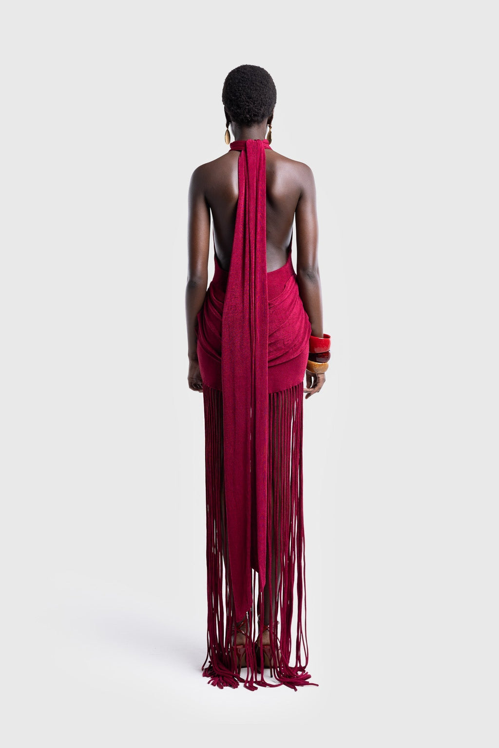 Nova Halter Tie Back Maxi-Length Dress