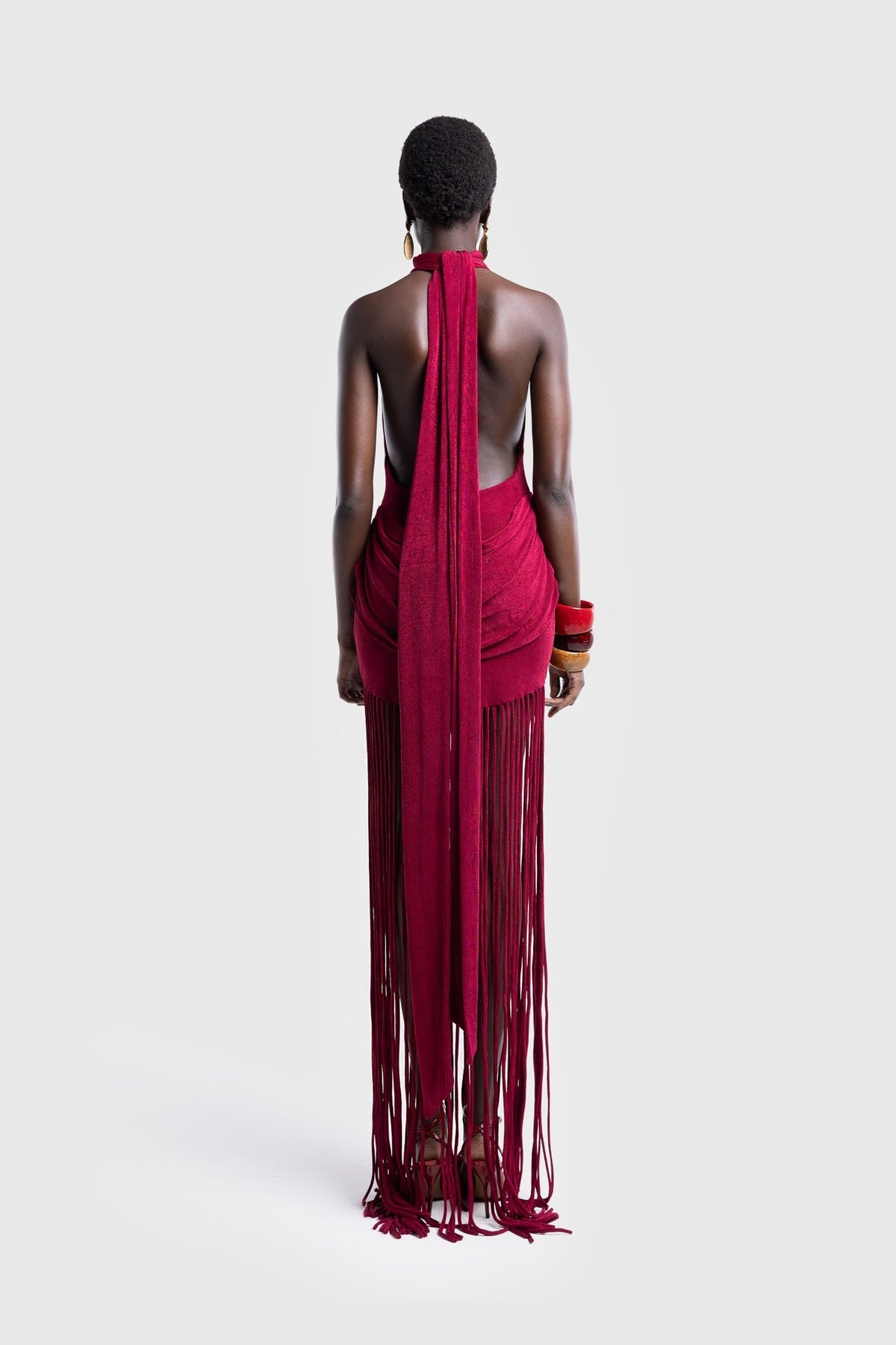 Nova Halter Tie Back Maxi-Length Dress