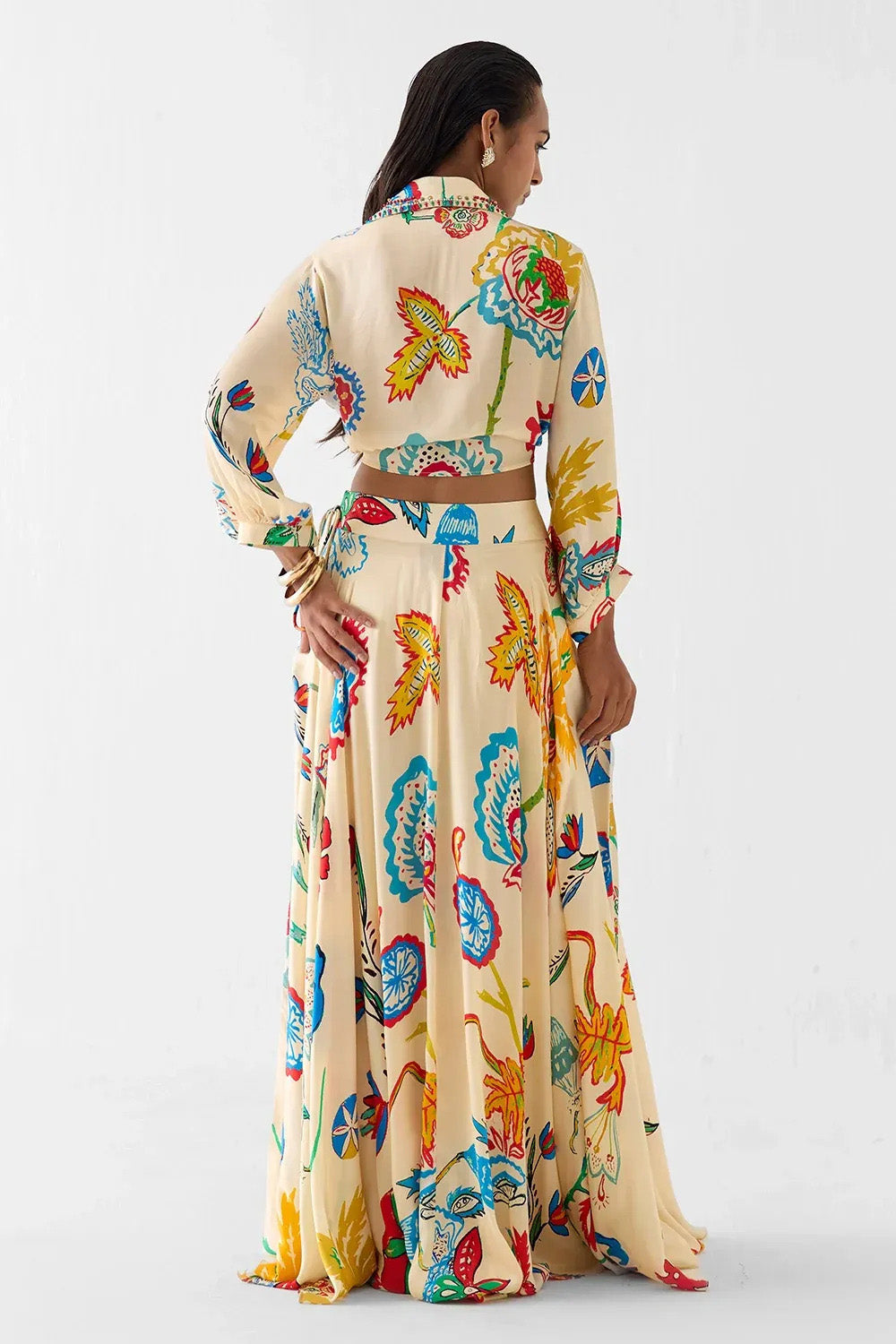 Tropical Flower Maxi Skirt Set