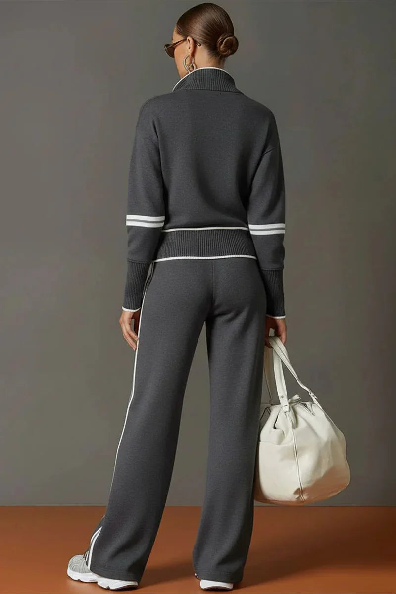 Coordinated Retro Sporty Half-Zip Webbing Set