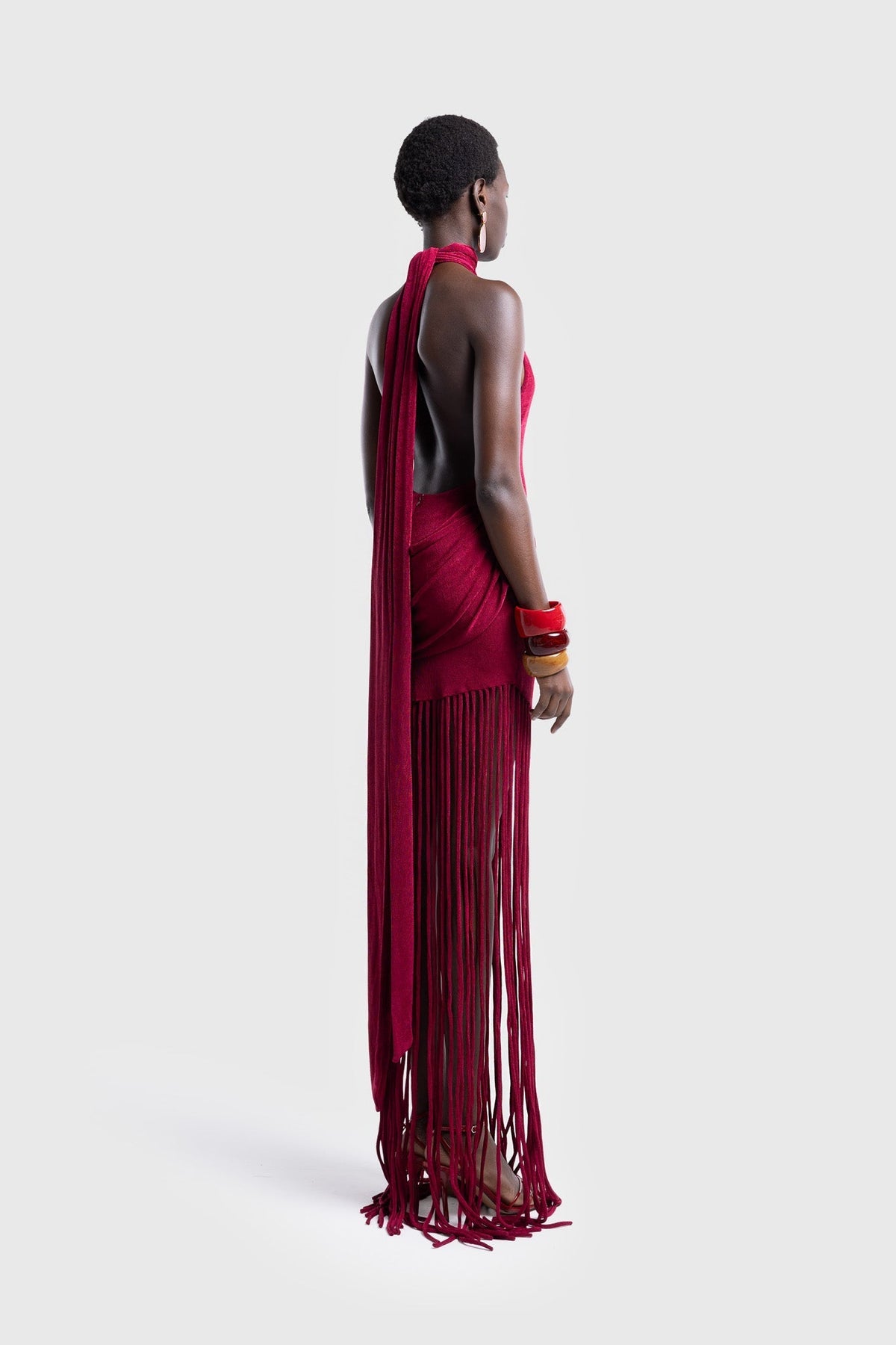 Nova Halter Tie Back Maxi-Length Dress