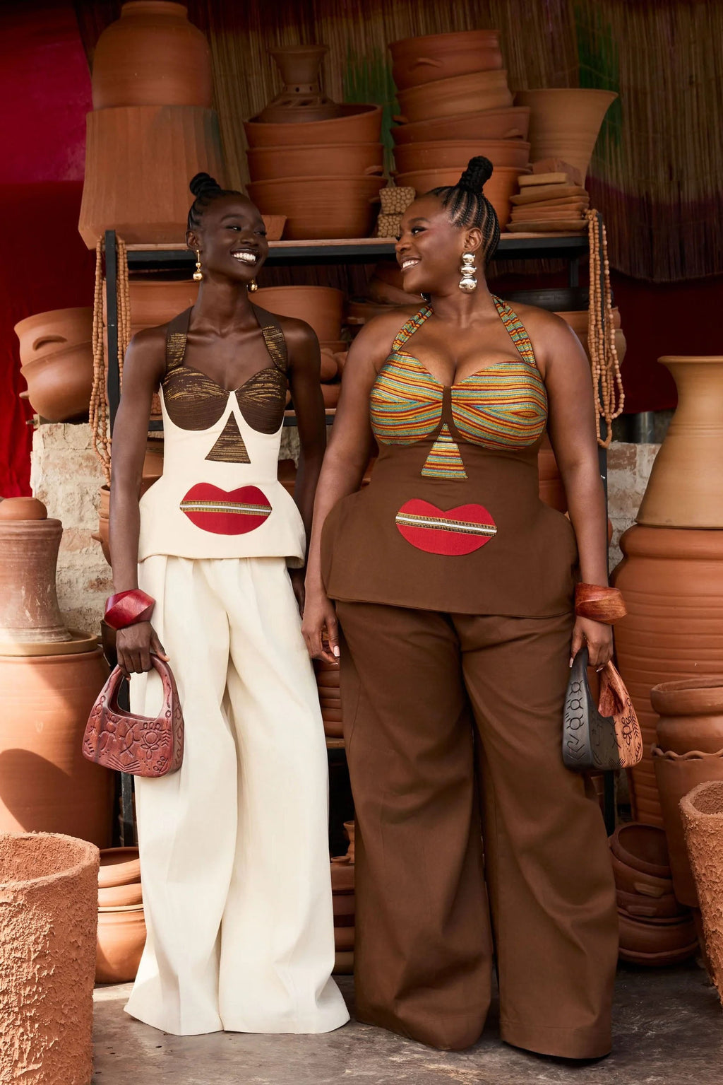 Modern Tribal-Inspired Halter Corset Top