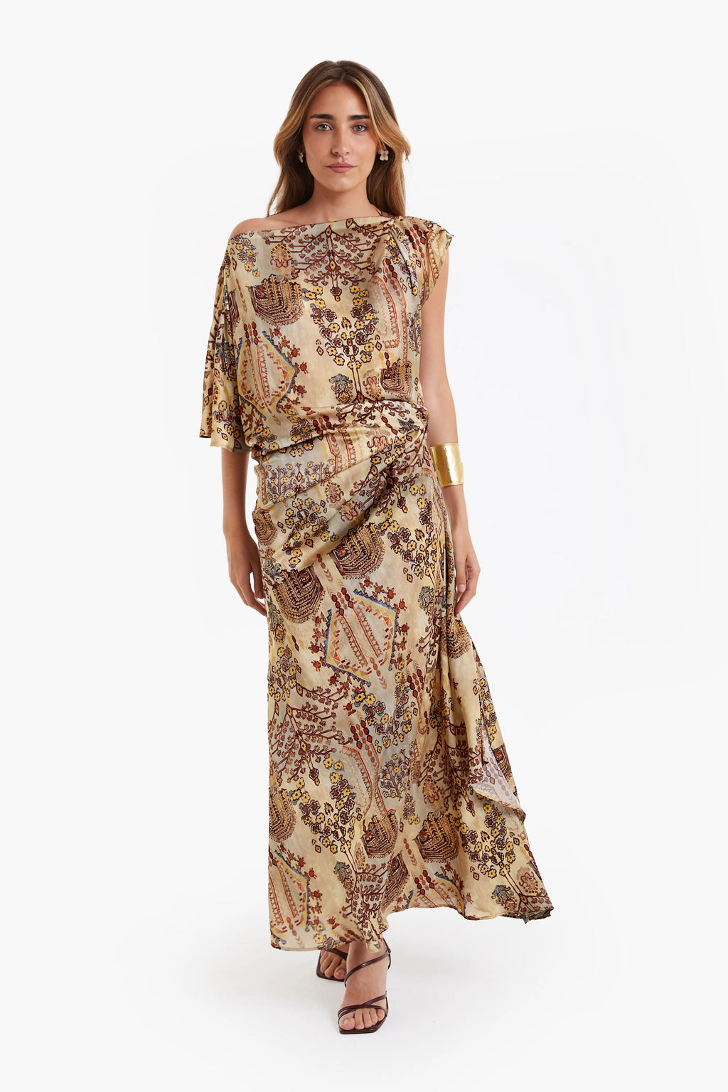 Boho Resort Refinement Midi-Length Dress