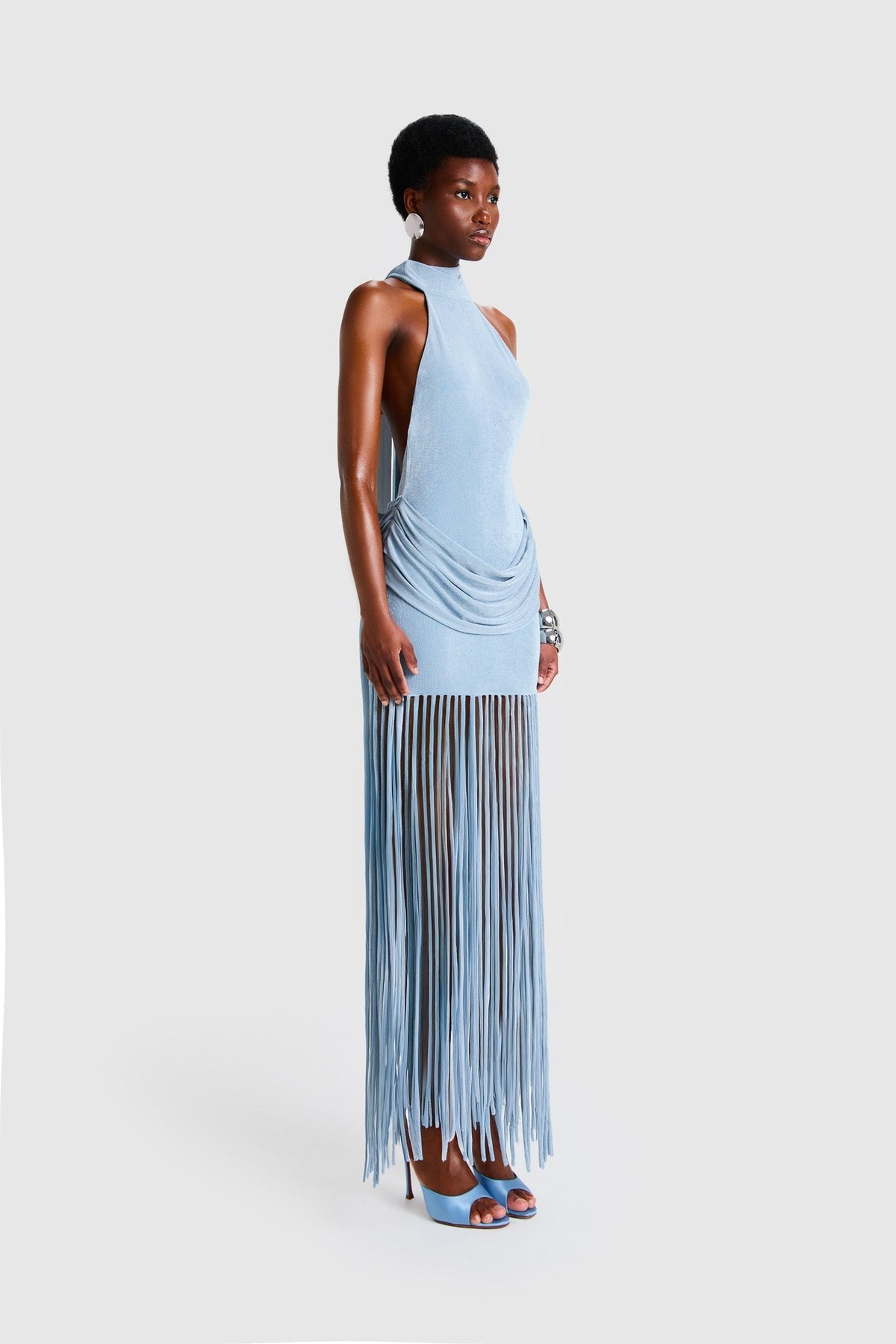 Nova Halter Tie Back Maxi-Length Dress
