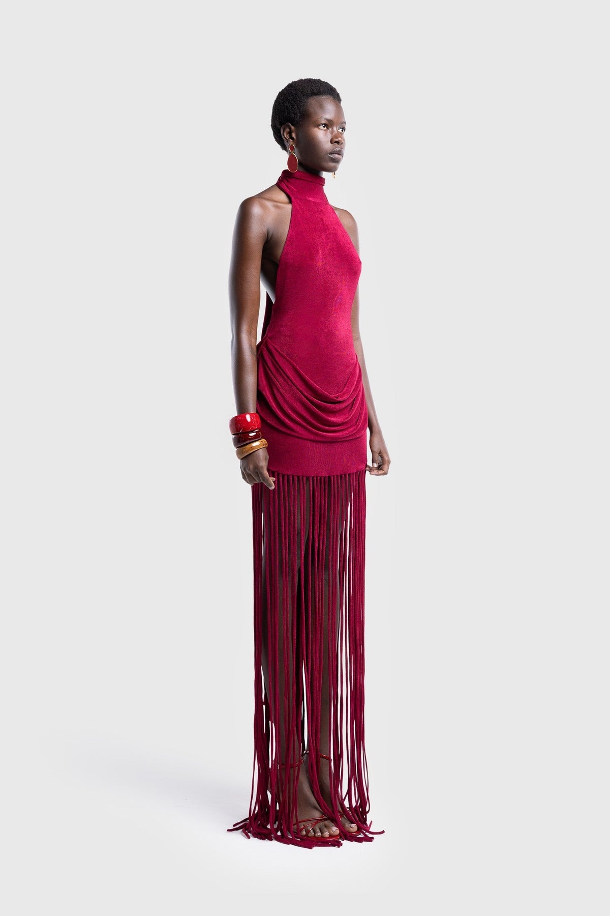 Nova Halter Tie Back Maxi-Length Dress