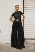 Modern Sheer Cropped Lace Top