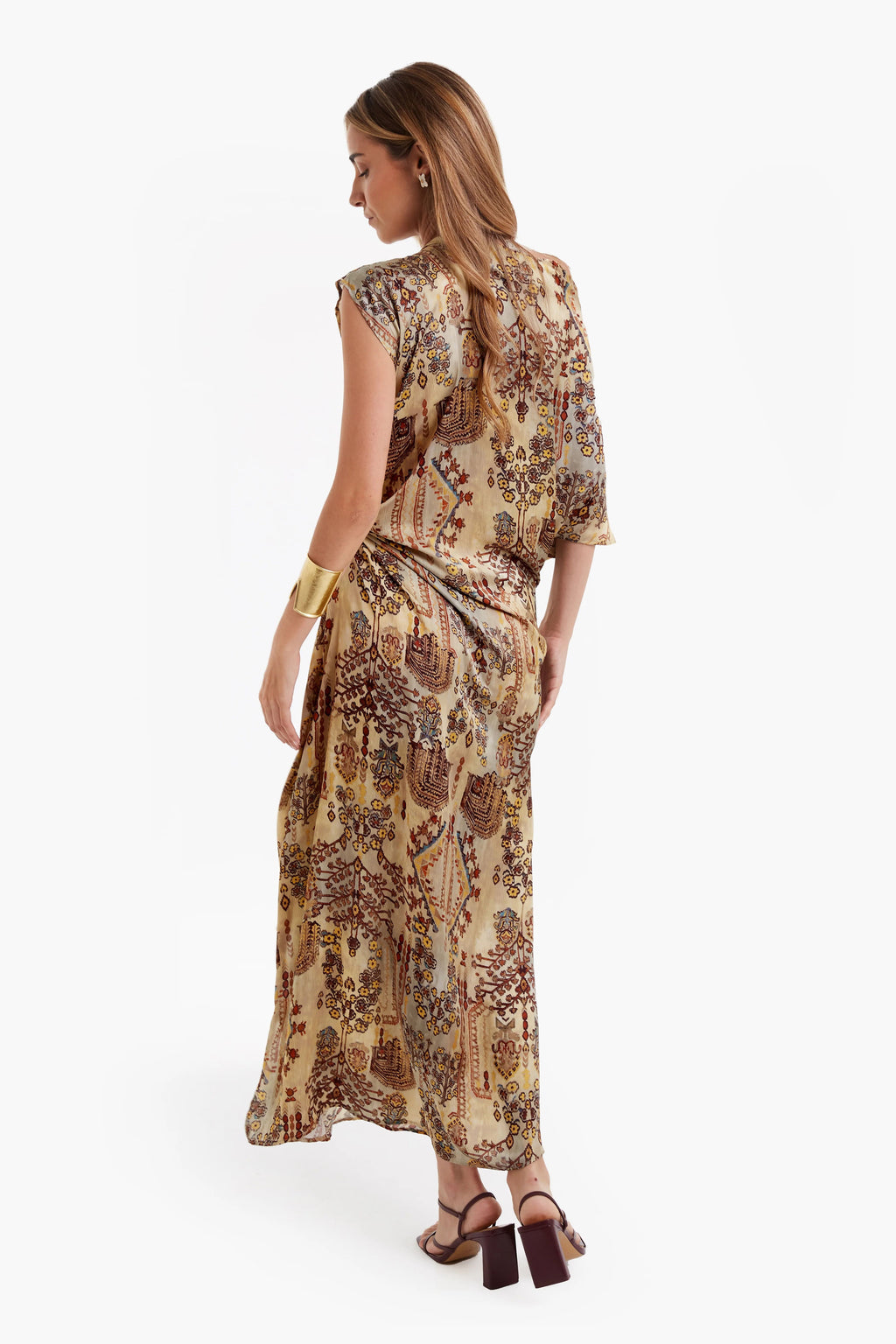 Boho Resort Refinement Midi-Length Dress