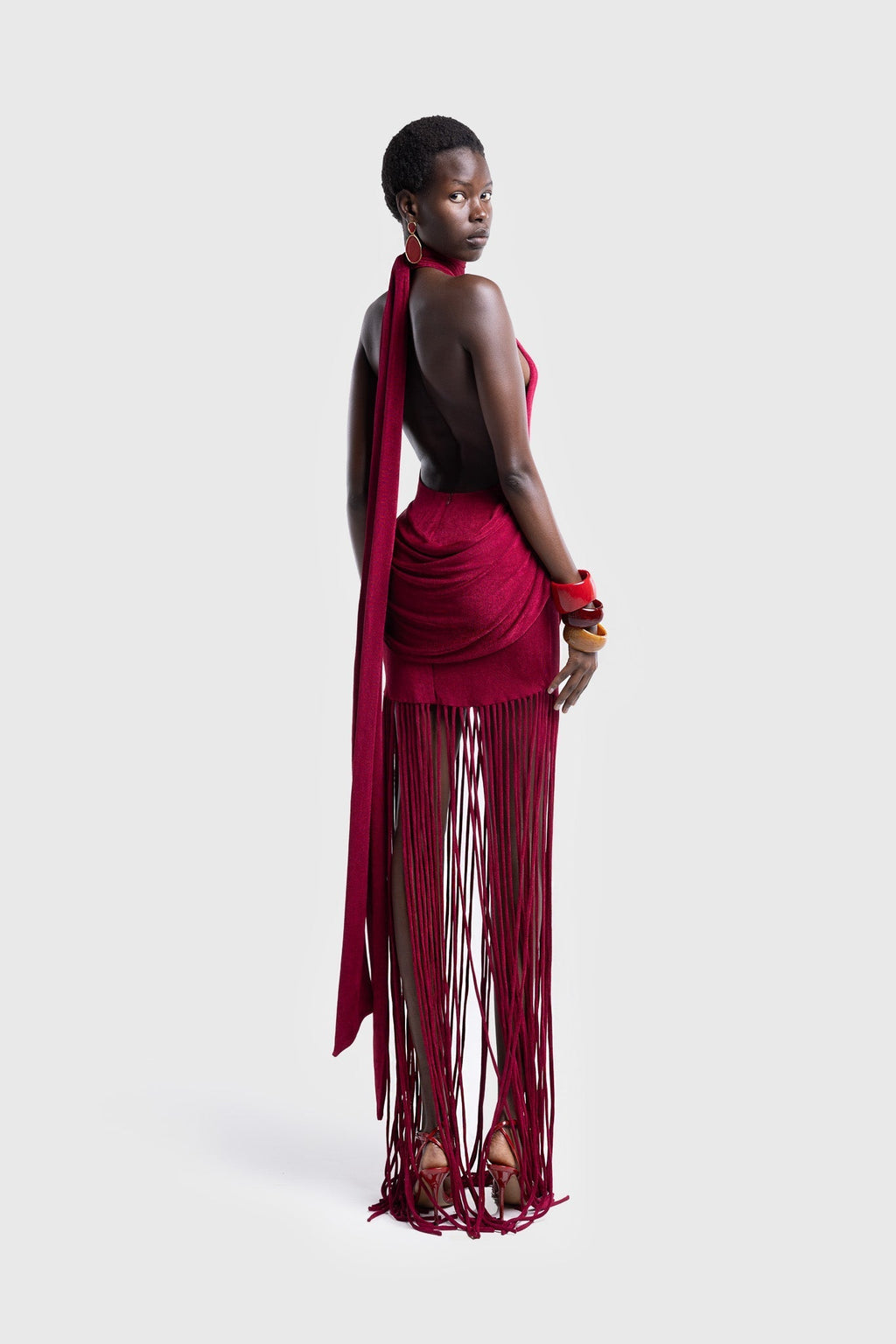 Nova Halter Tie Back Maxi-Length Dress