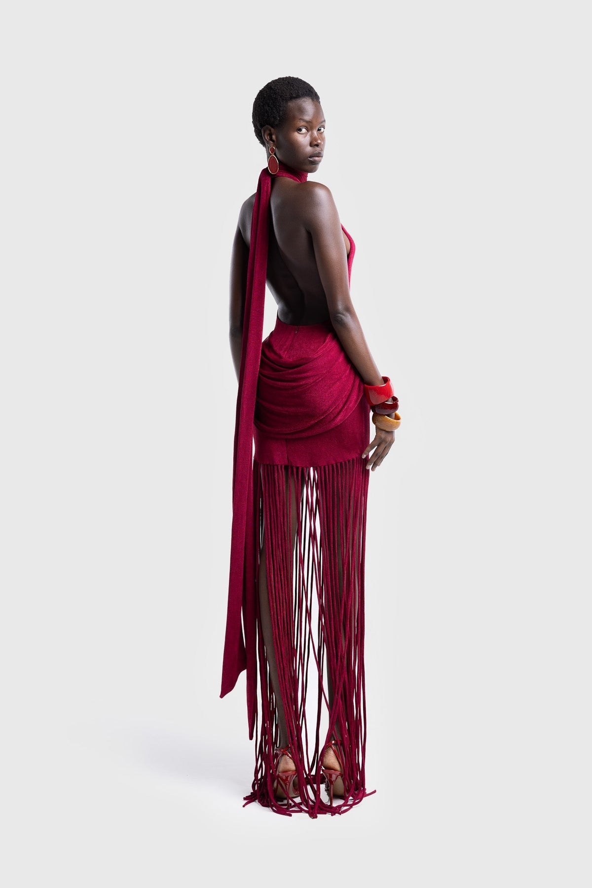 Nova Halter Tie Back Maxi-Length Dress