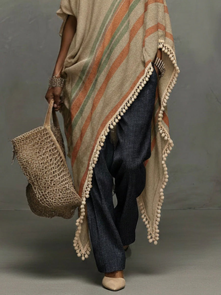 Modern The Khaki Fringe Off-Shoulder Dress