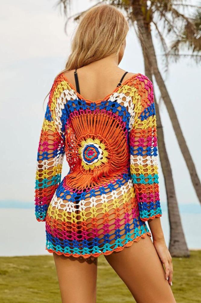 Modern Ina Crochet Halo Beach Cover-up