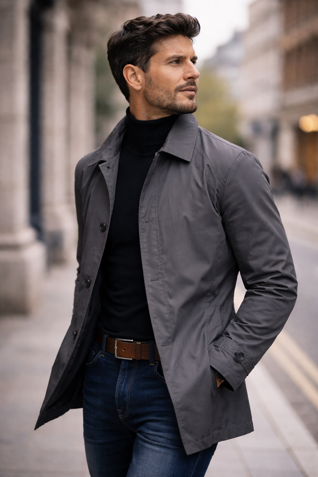 Water-Resistant Coat with Lightweight Feel