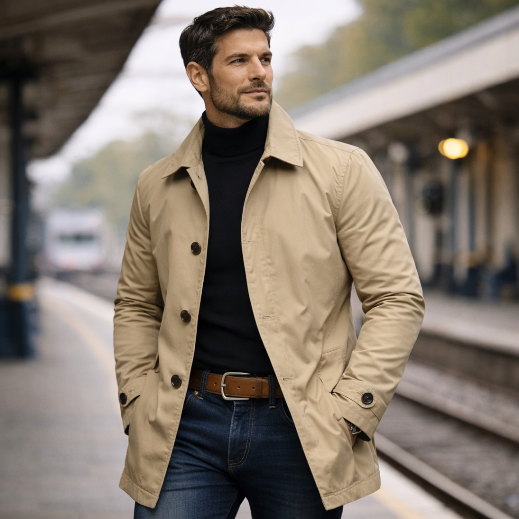 Water-Resistant Coat with Lightweight Feel