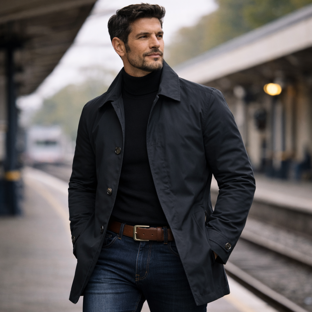 Water-Resistant Coat with Lightweight Feel