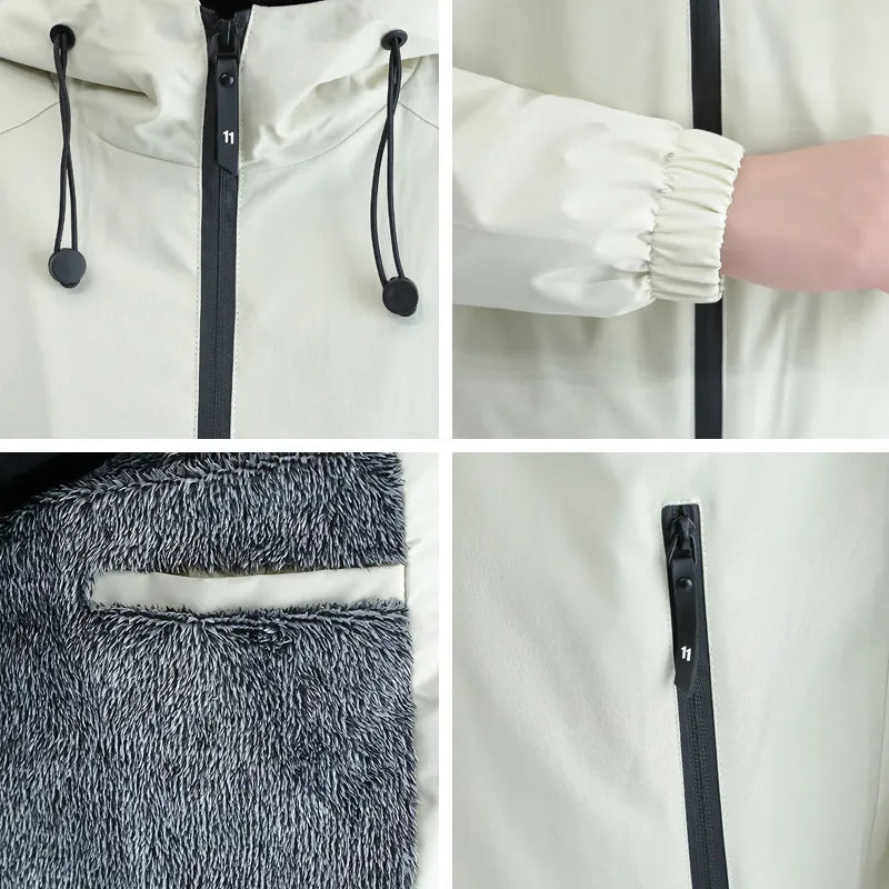 Lightweight Windbreaker with Warm Lining
