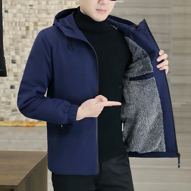 Lightweight Windbreaker with Warm Lining