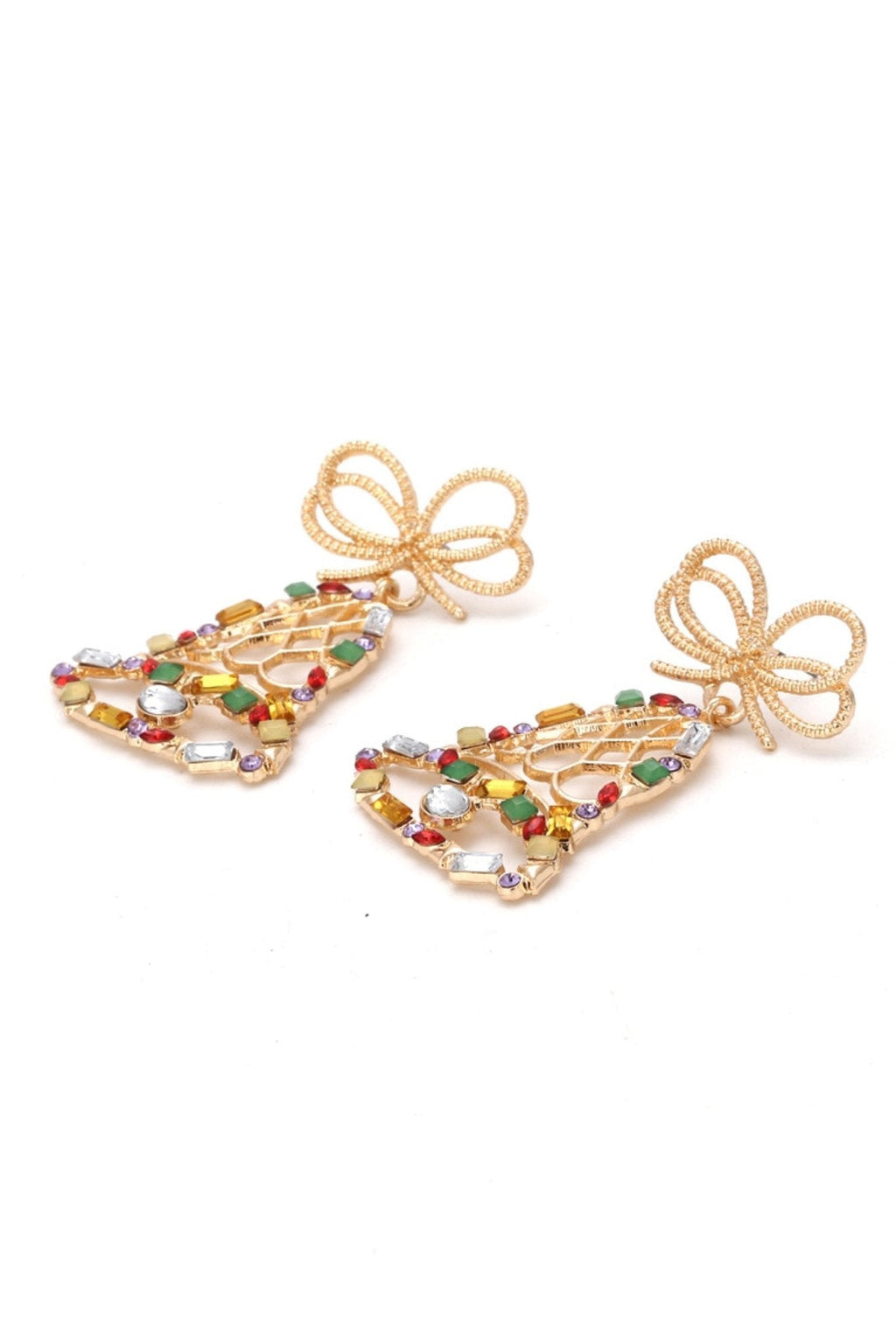 Statement Jingle Bells Diamante Drop Earrings