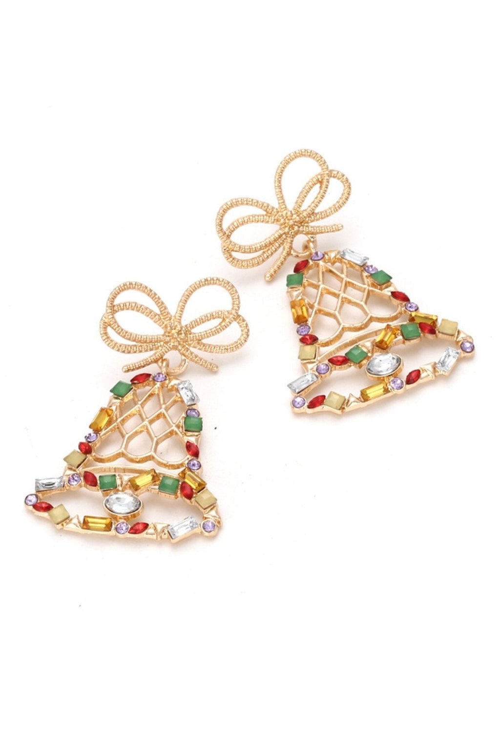 Statement Jingle Bells Diamante Drop Earrings