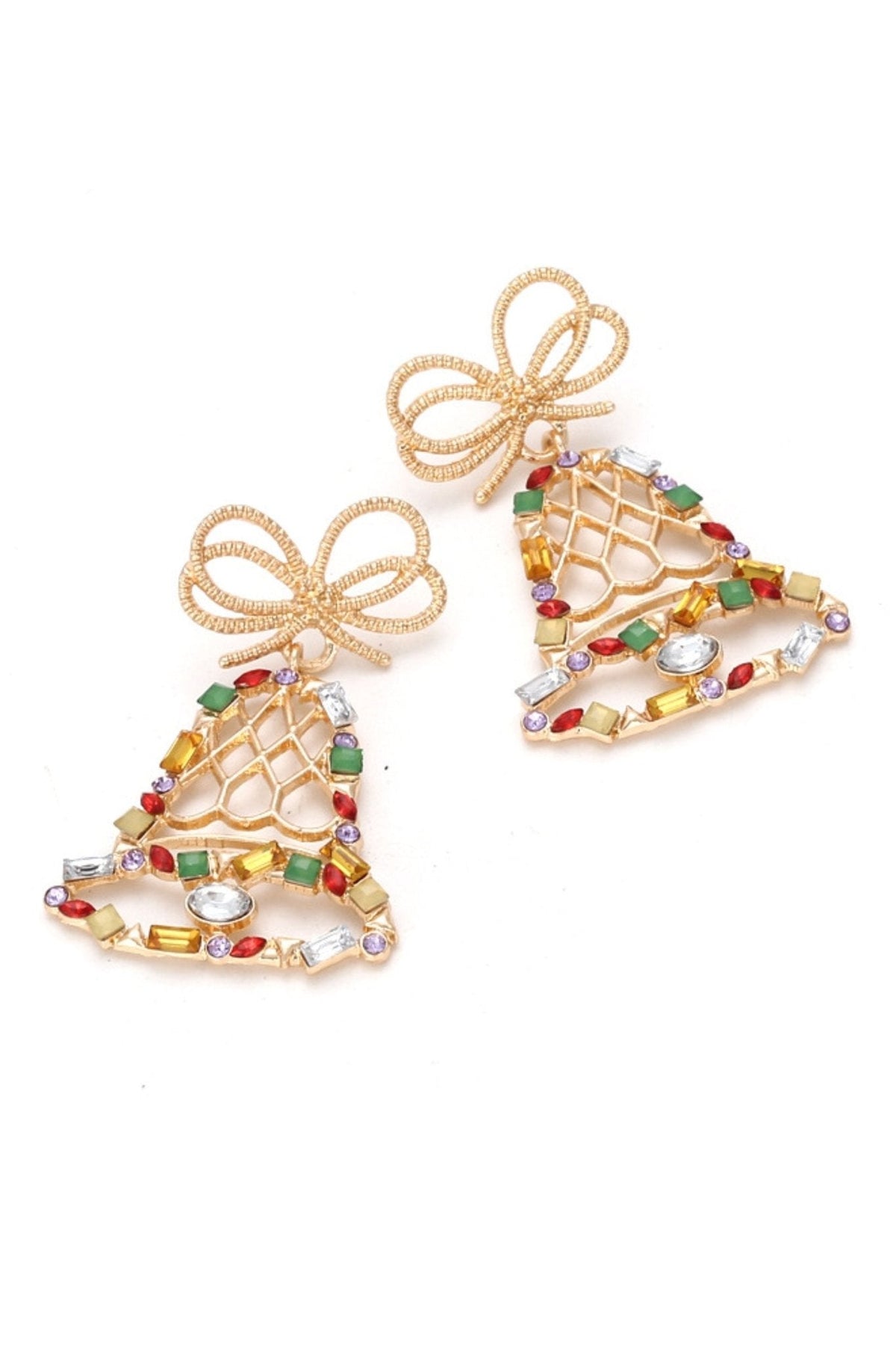 Statement Jingle Bells Diamante Drop Earrings