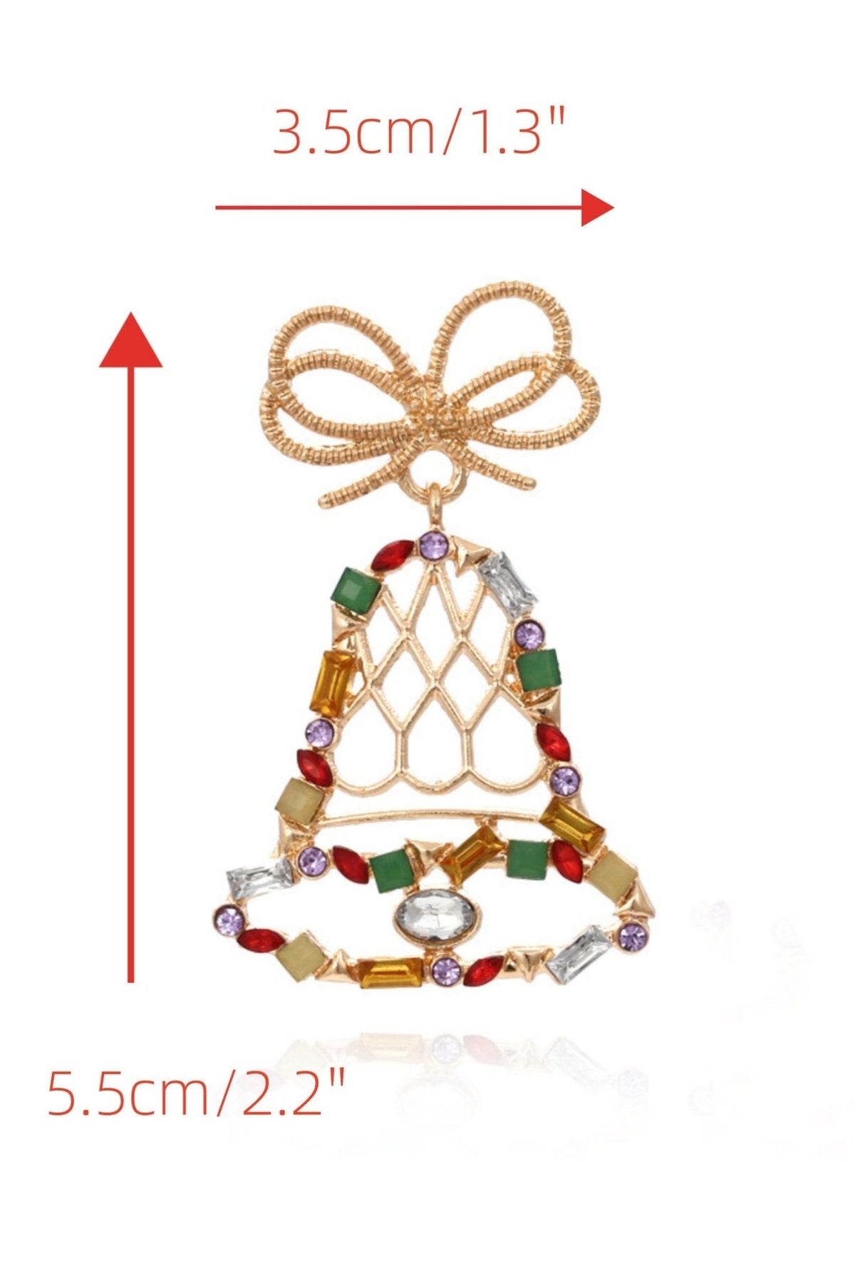 Statement Jingle Bells Diamante Drop Earrings