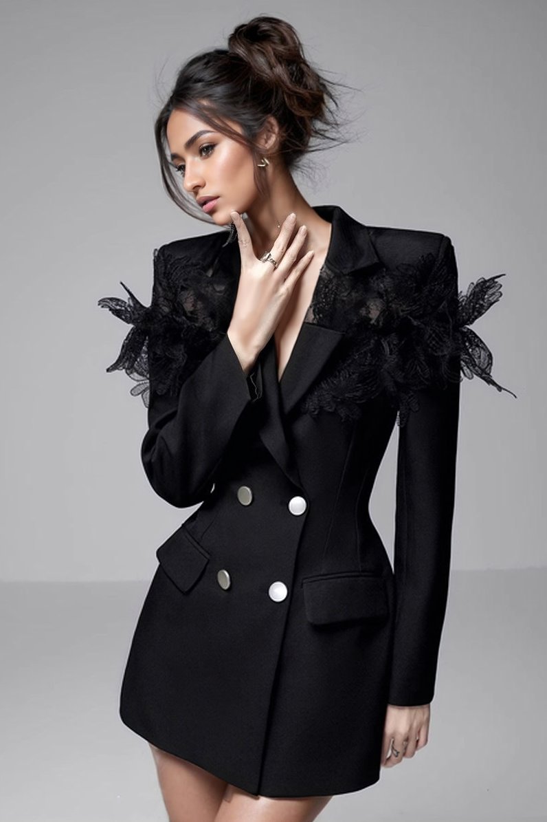 Modern Joanne Lace Mini Blazer Dress
