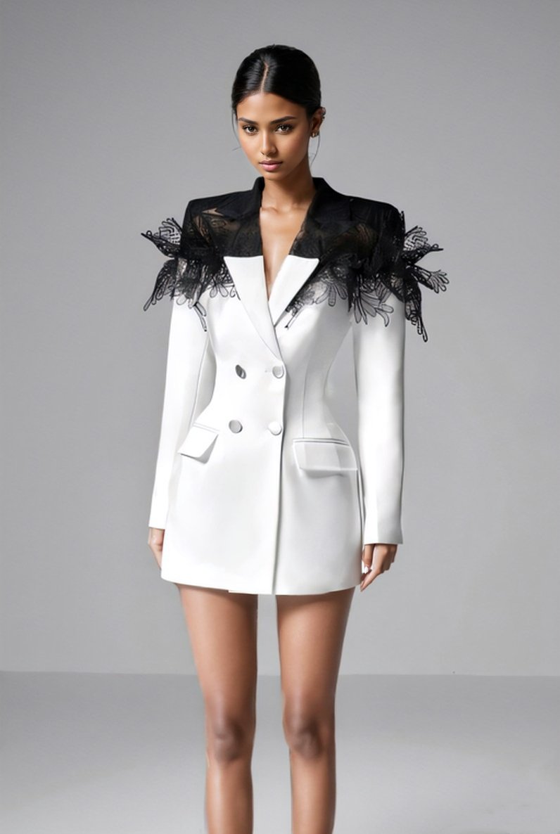 Modern Joanne Lace Mini Blazer Dress