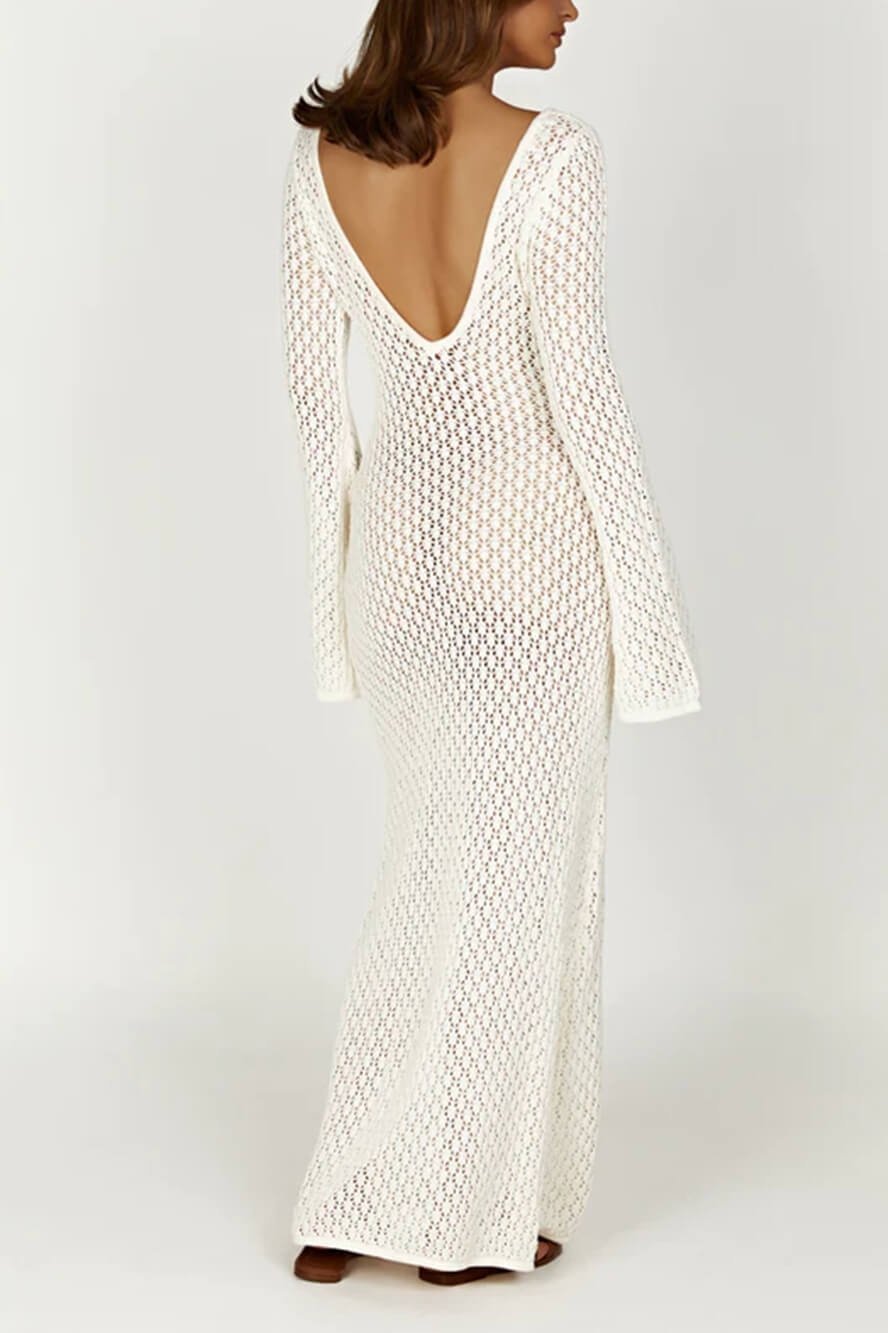 Josie V-Neck Cut-out Knit Maxi-Length Dress
