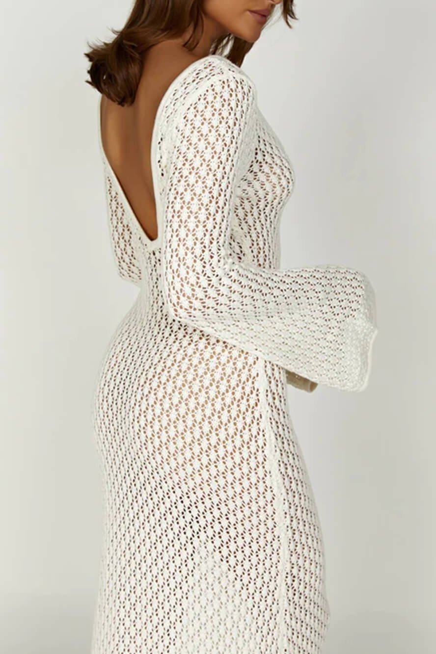 Josie V-Neck Cut-out Knit Maxi-Length Dress