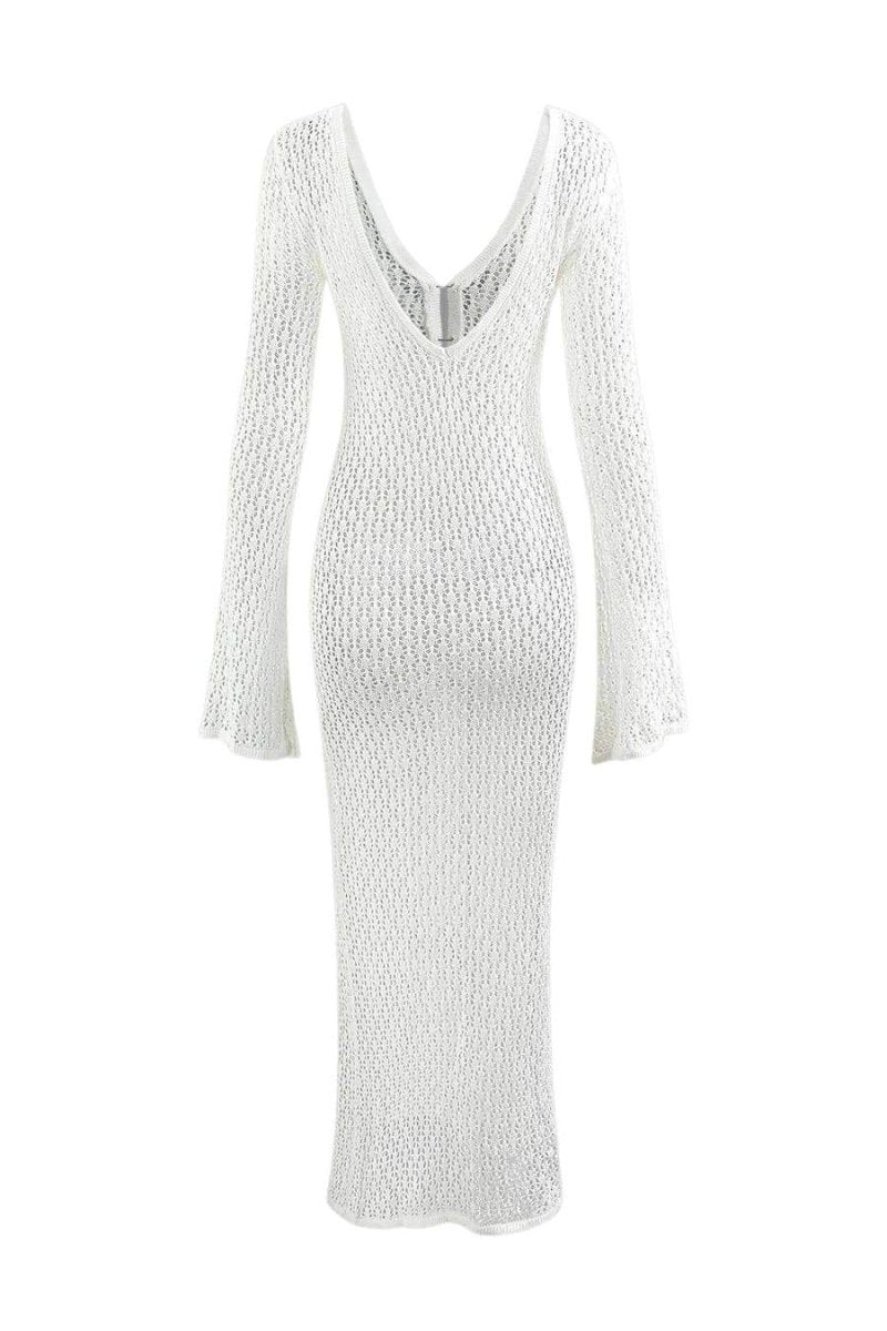 Josie V-Neck Cut-out Knit Maxi-Length Dress