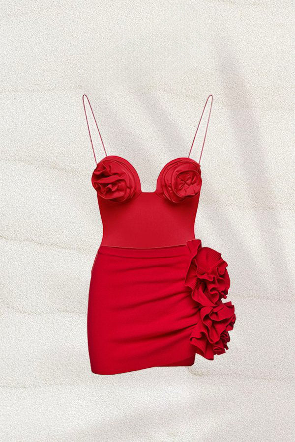 Coordinated Joyce Strappy Flower Two-pieces Swim Set
