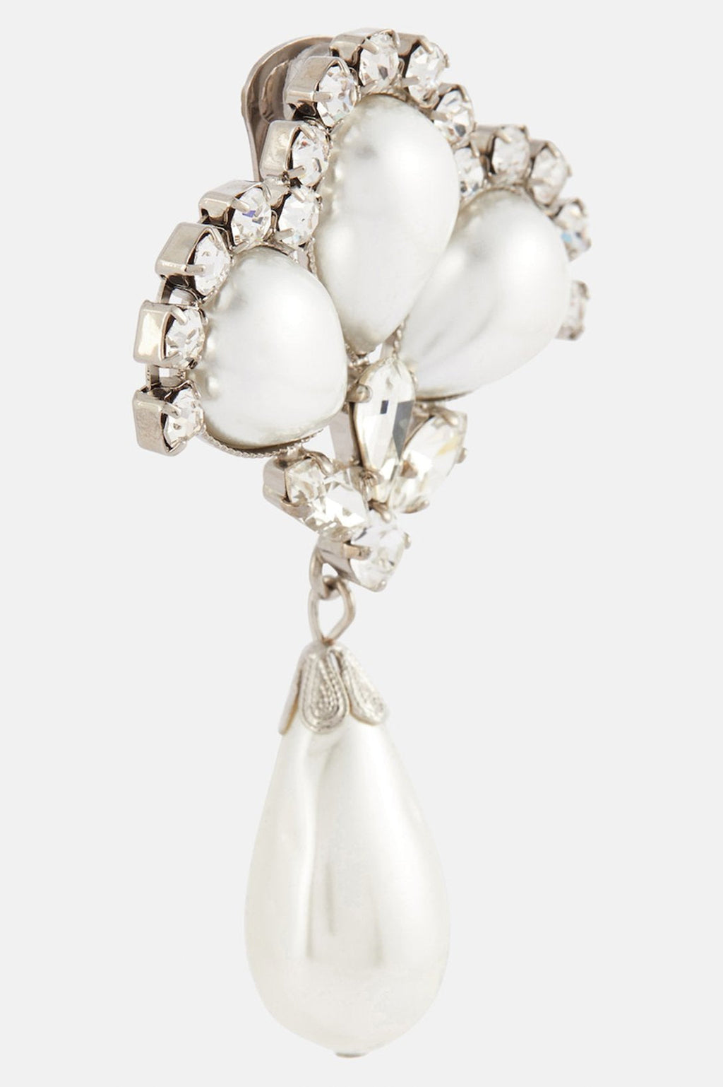 Statement Debby Pearl Diamante Drop Earrings