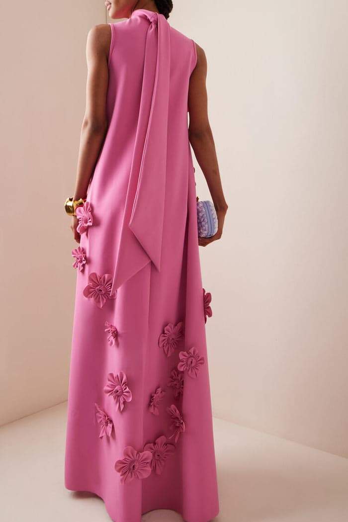 Ethel Flower Embellished Sleeveless Maxi-Length Dress