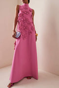 Ethel Flower Embellished Sleeveless Maxi-Length Dress
