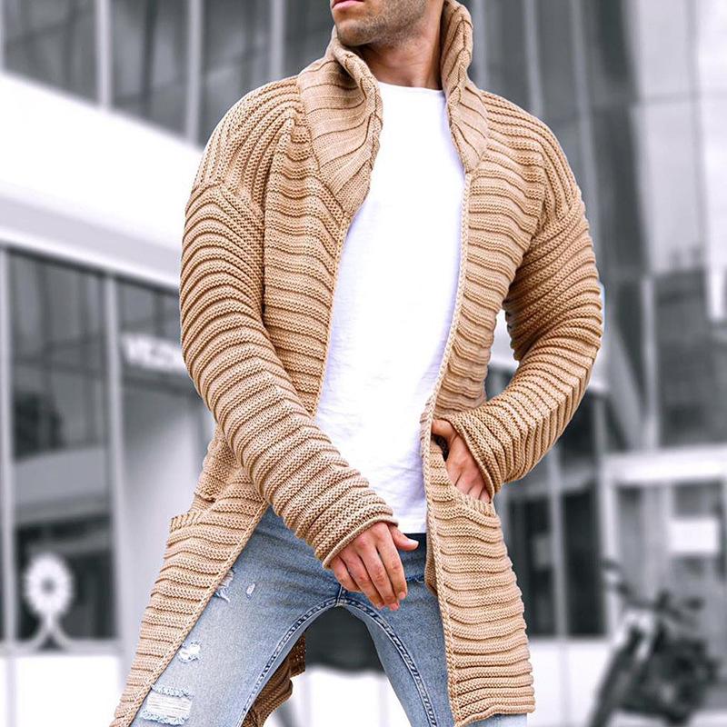 Knit Cardigan with Stand Collar