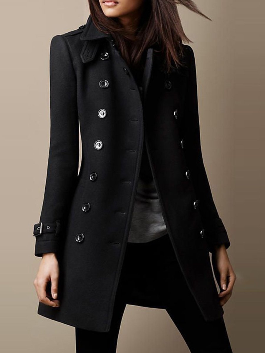Modern Women's Autumn and Winter Woolen Coat