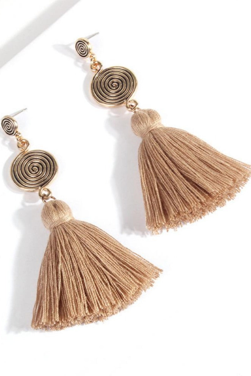 Statement Kanna Whirlpool Tassel Earrings