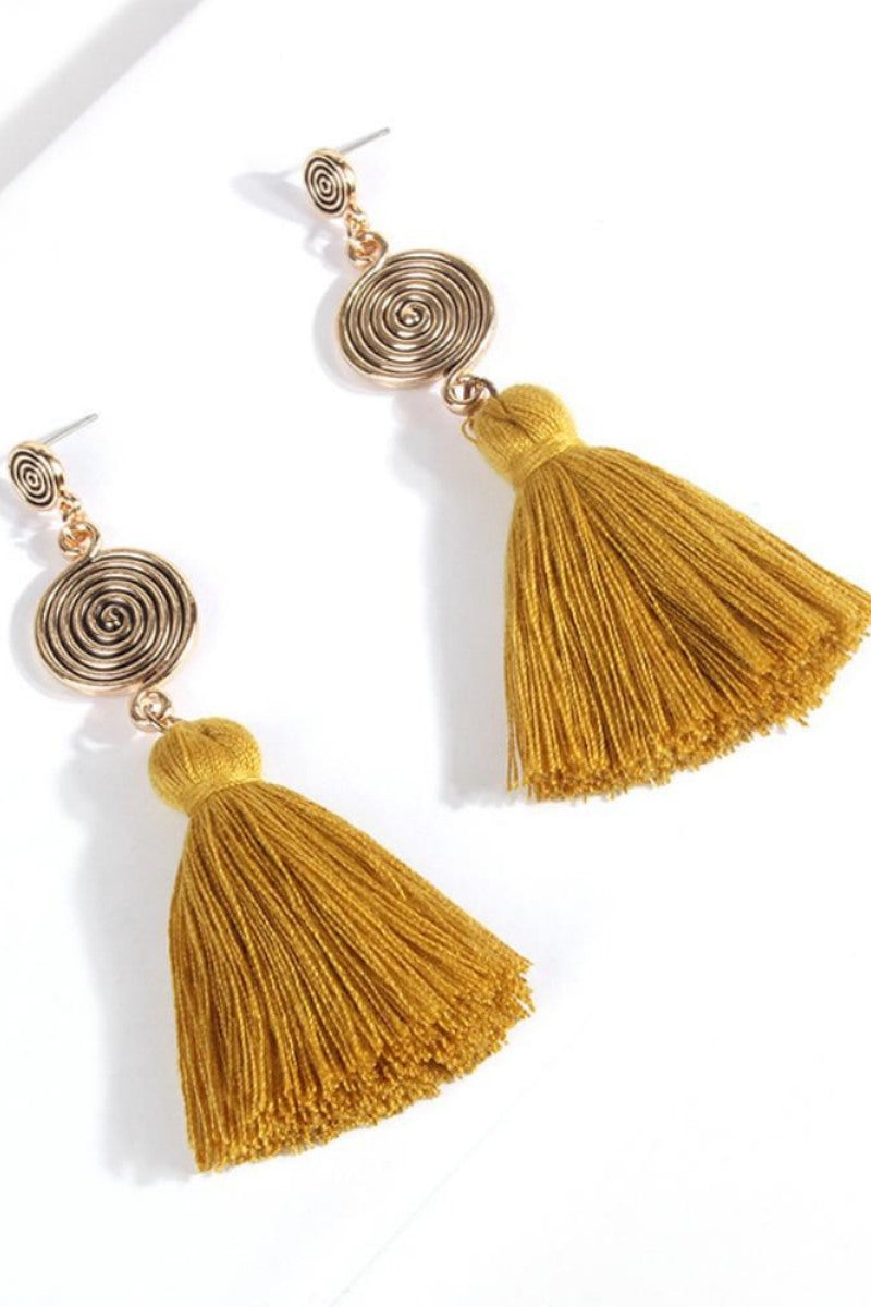 Statement Kanna Whirlpool Tassel Earrings