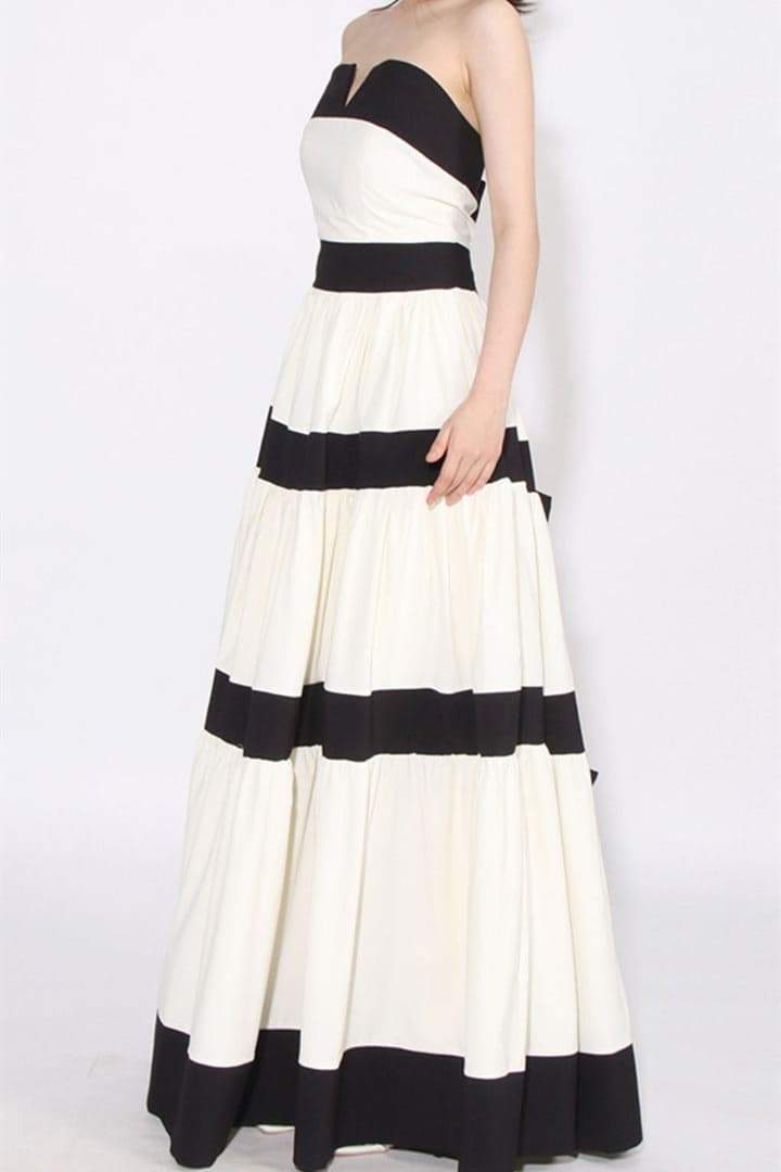 Karen Colorblock Bowknot Maxi-Length Dress