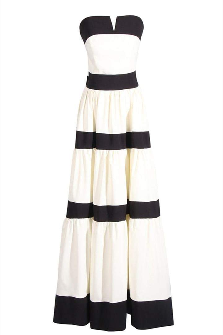 Karen Colorblock Bowknot Maxi-Length Dress