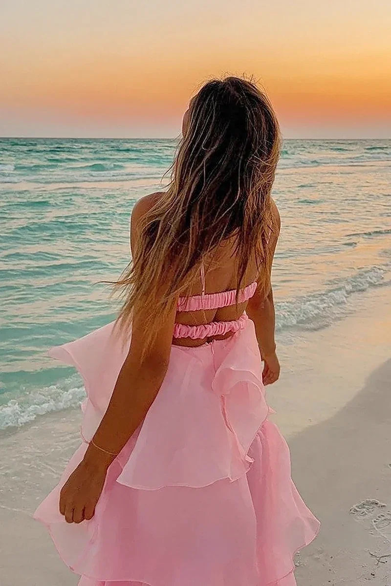 Shayla Maxi-Length Dress - Pink