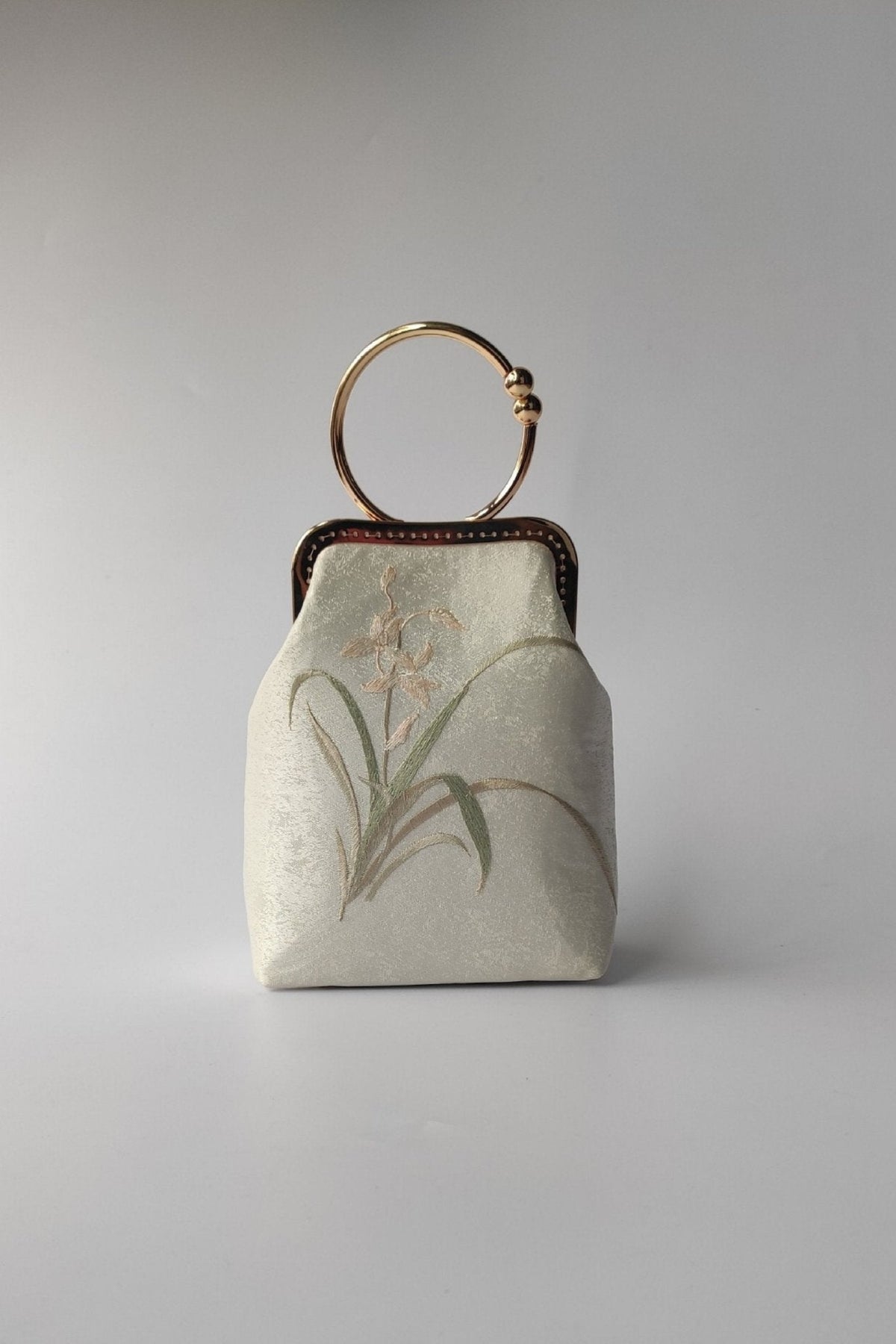 Modern Liz Embroidered Satin Bag