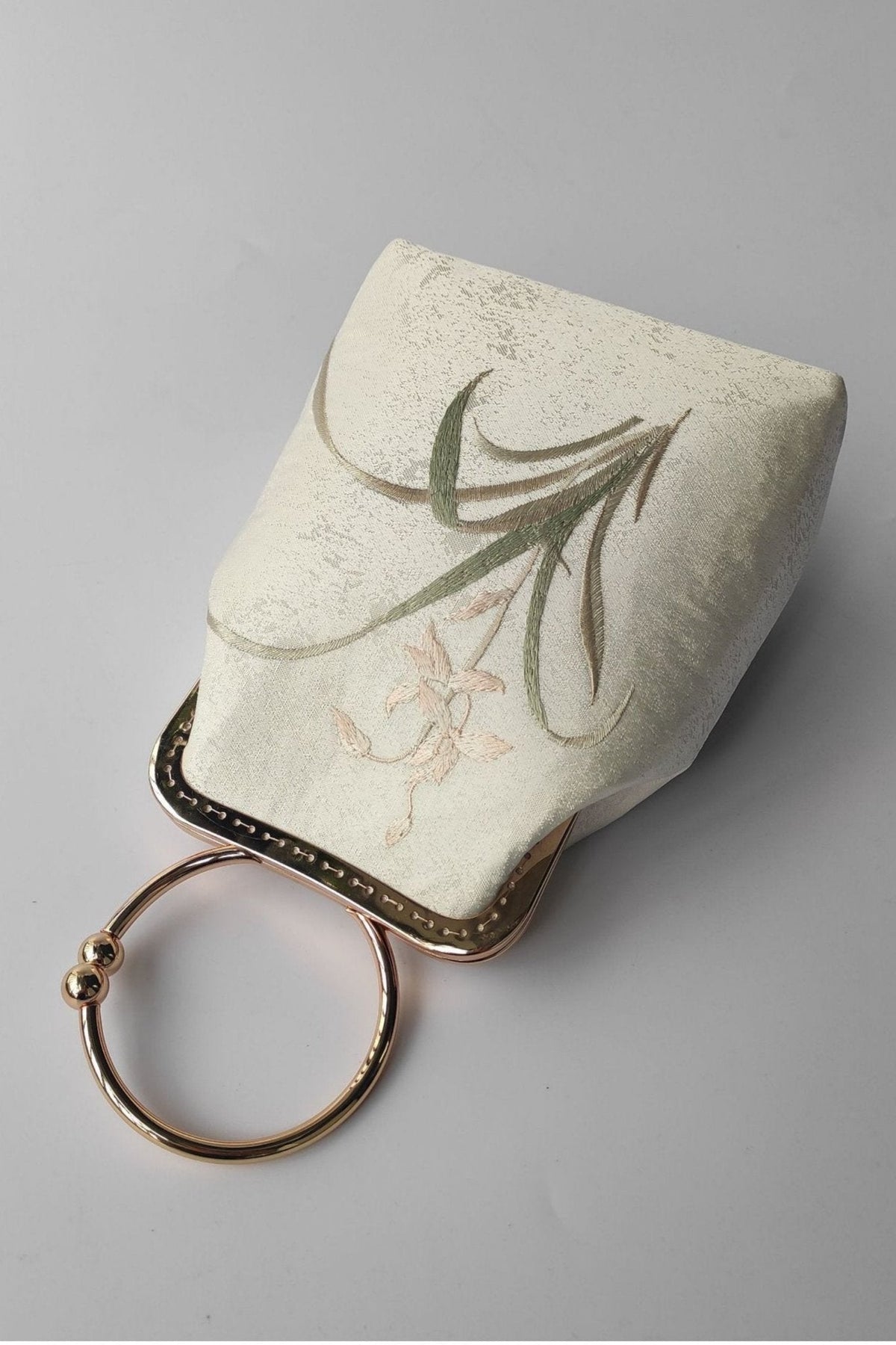 Modern Liz Embroidered Satin Bag
