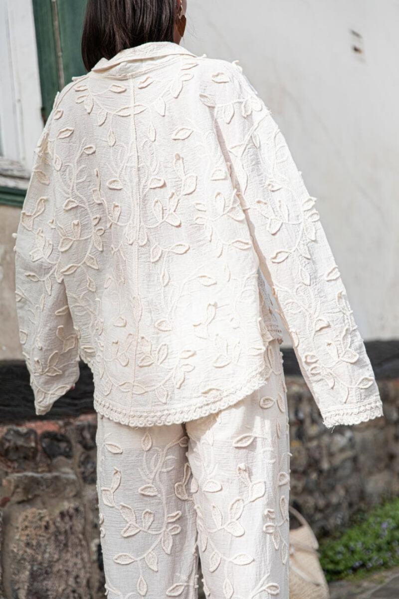 Distinctive Resort Style Jacquard Relaxed Loose Two-Pieces Set