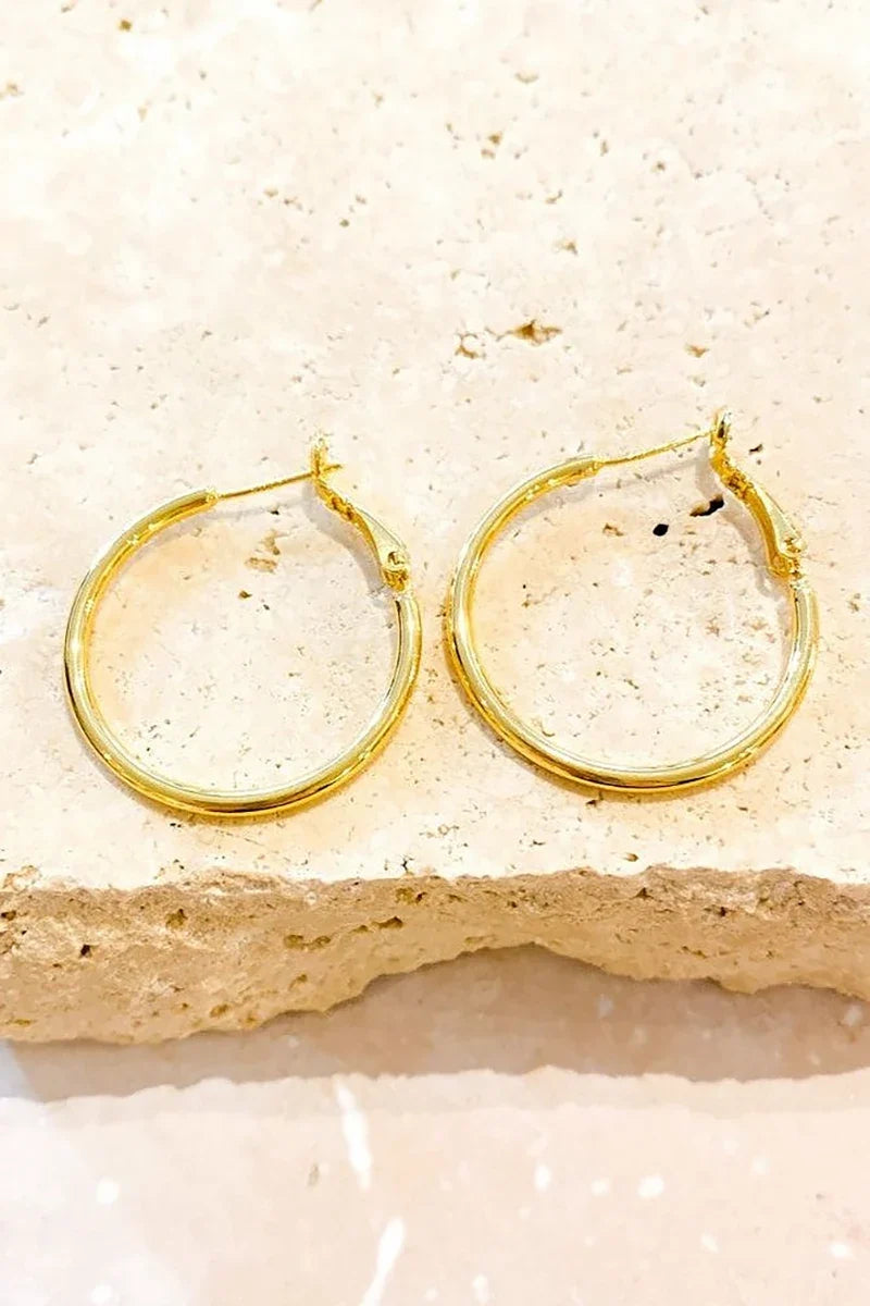 Modern Leni Hoops - Gold