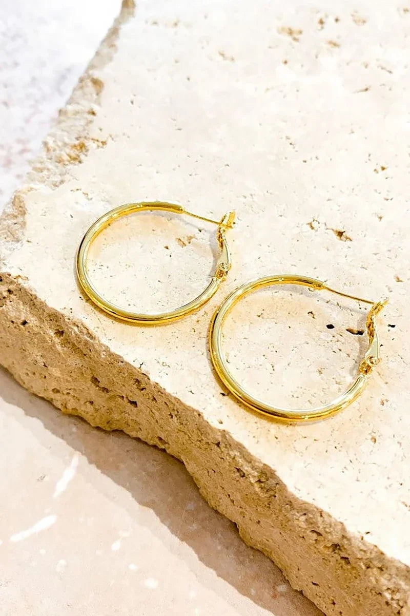 Modern Leni Hoops - Gold