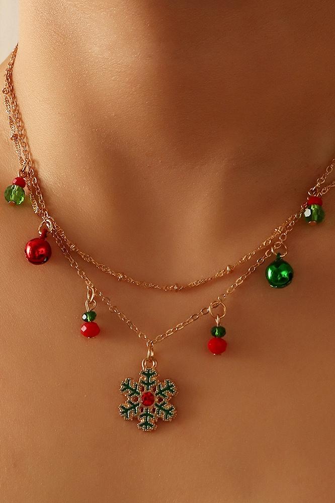 Lynn Christmas Snowflake Removable Pendant Necklace