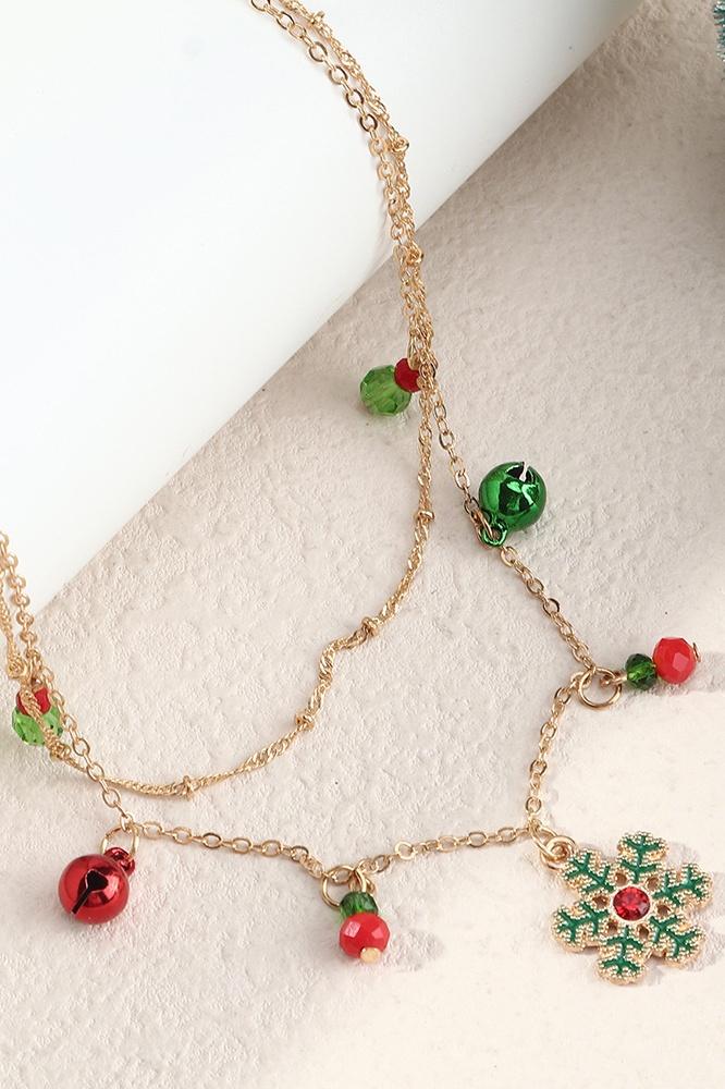 Lynn Christmas Snowflake Removable Pendant Necklace