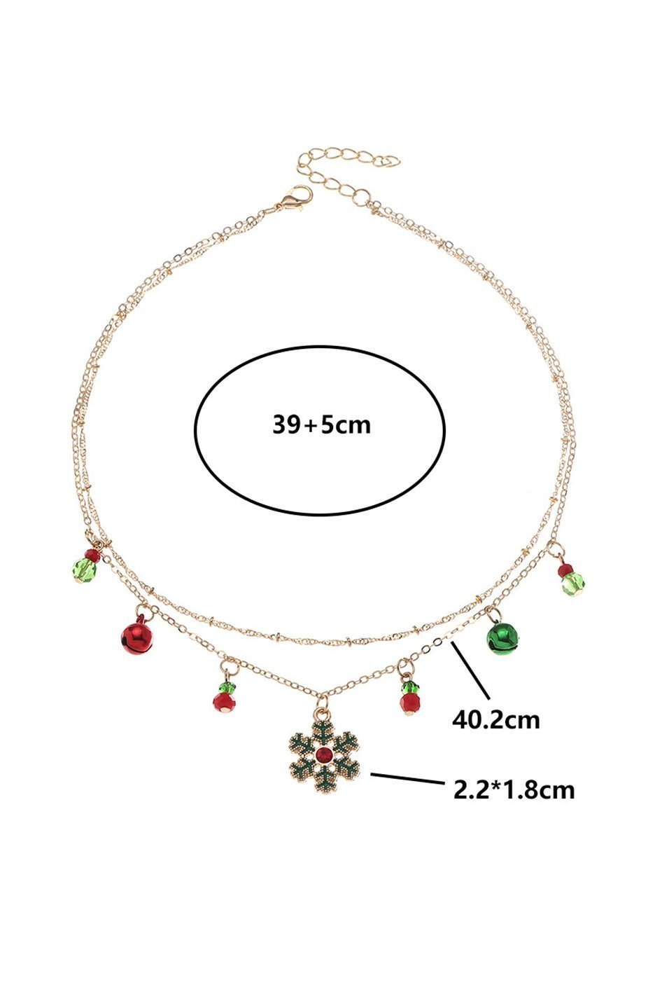 Lynn Christmas Snowflake Removable Pendant Necklace